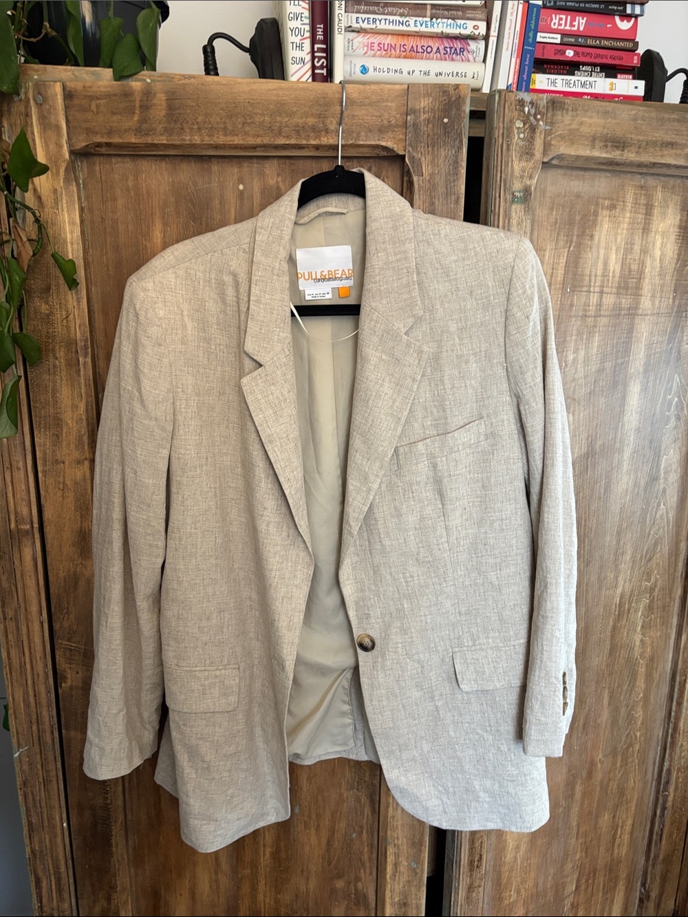 Pull&Bear Light Beige Linen-Blend Blazer